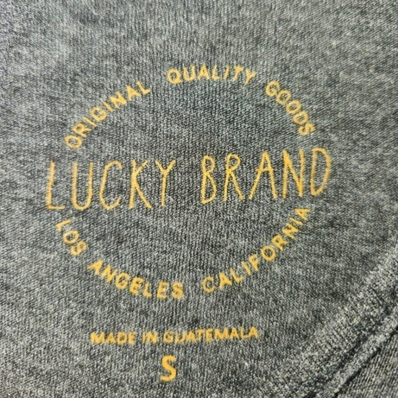 Lucky Brand Gray Tunic With Gold Flower Pattern Size Small - Picture 4 of 4